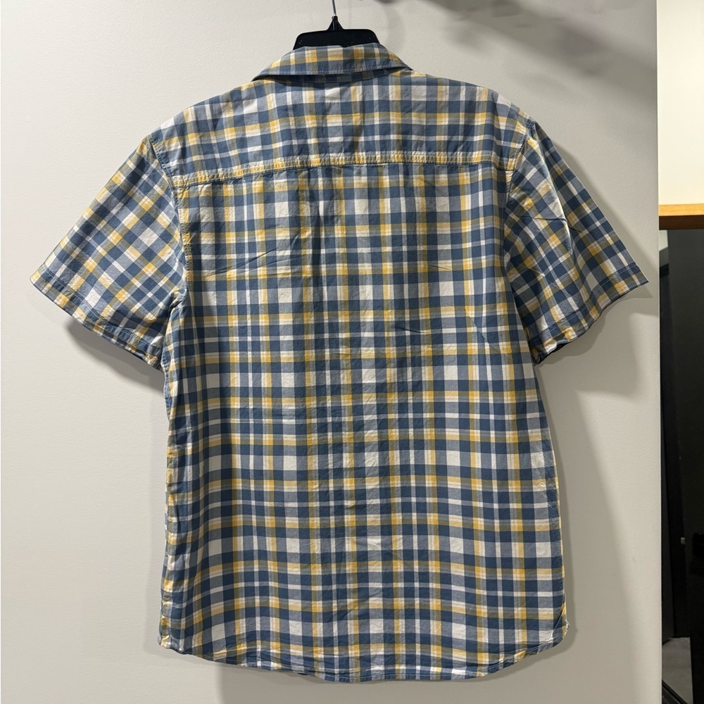Columbia Men's Checkered Blue and Yellow Shirt - Picture 3 of 8
